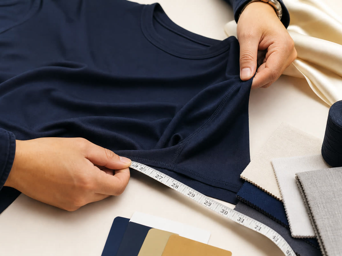 T-shirt measurement and QC review during bulk production inspection