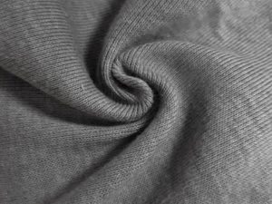 Cotton polyester CVC jersey fabric sample for volume T-shirt production