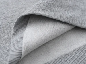Brushed-back fleece fabric close-up for soft private-label hoodie production