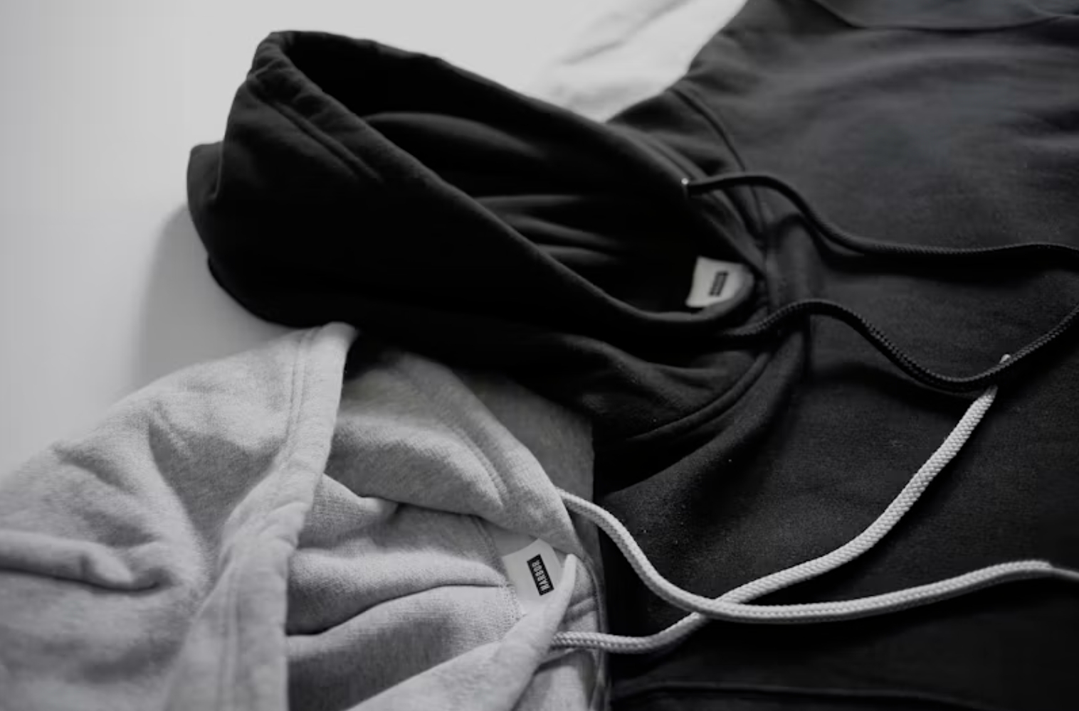 Hoodie sample flatlay for approved size chart and QC reference
